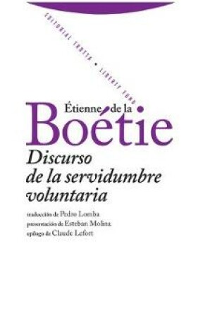 Cover of Discurso de la Servidumbre Voluntaria