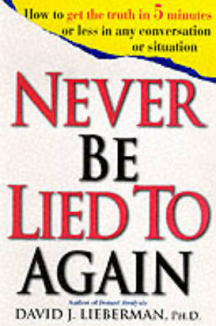 Cover of Never be Lied to Again