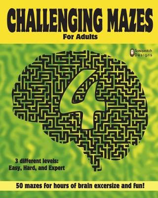Book cover for Challenging Mazes for adults 4