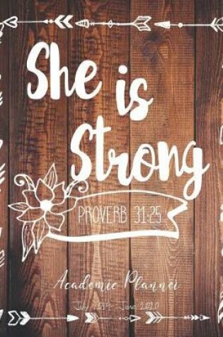 Cover of She Is Strong Academic Planner July 2019- June 2020