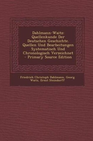 Cover of Dahlmann-Waitz