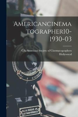 Cover of Americancinematographer10-1930-03