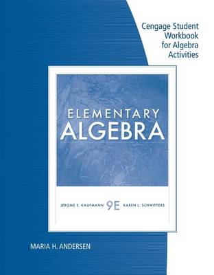 Book cover for Student Workbook for Kaufmann/Schwitters' Elementary Algebra, 9th