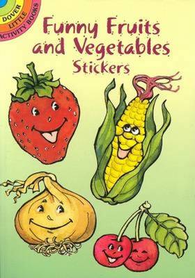 Book cover for Funny Fruits and Vegetables Stickers