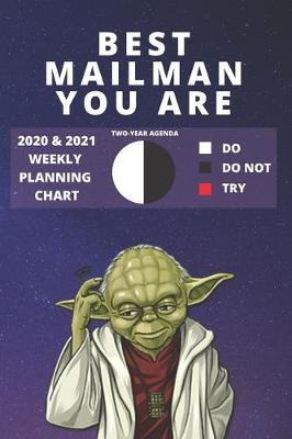 Book cover for 2020 & 2021 Two-Year Weekly Planner For Best Mailman Gift - Funny Yoda Quote Appointment Book Gift - Two Year Postman Agenda Notebook