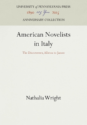 Book cover for American Novelists in Italy