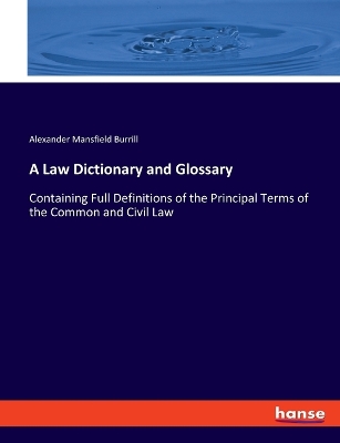 Book cover for A Law Dictionary and Glossary