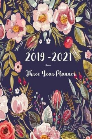 Cover of 2019-2021 Three Year Planner-Flowers