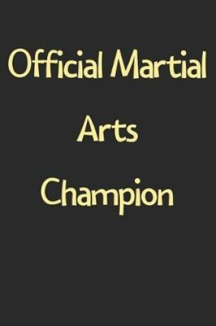 Cover of Official Martial Arts Champion