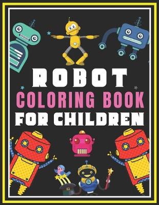 Book cover for Robot Coloring Book for Children