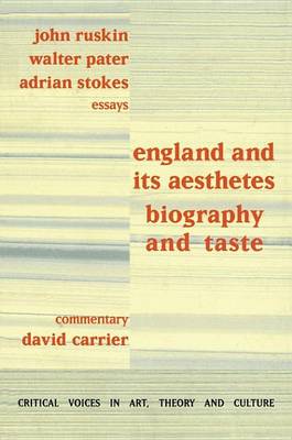 Book cover for England and Its Aesthetes: Biography and Taste