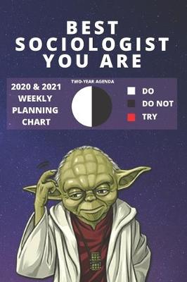 Book cover for 2020 & 2021 Two-Year Weekly Planner For Best Sociologist Gift - Funny Yoda Quote Appointment Book - Two Year Agenda Notebook