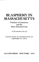 Book cover for Blasphemy in Massachusetts