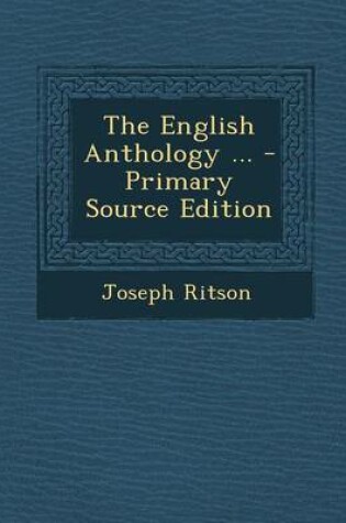 Cover of The English Anthology ...