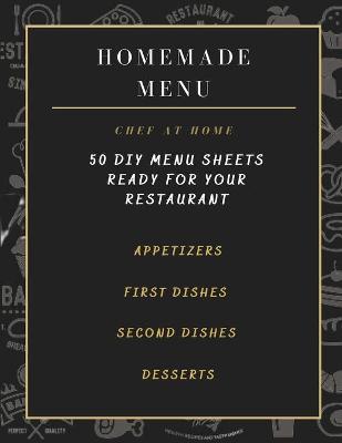 Book cover for Homemade Menu - Restaurant Menu