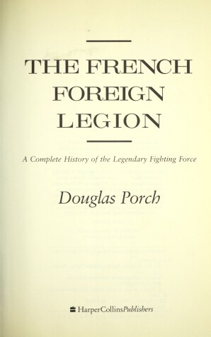 Book cover for The French Foreign Legion