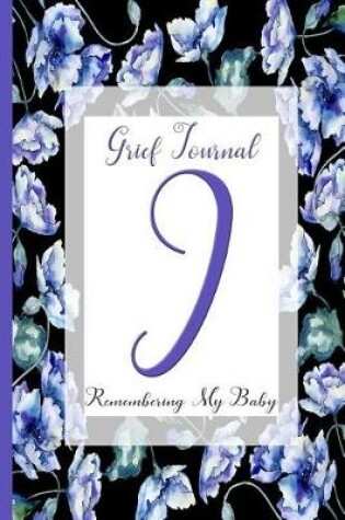 Cover of Blue Watercolor Flowers, Monogram Letter I