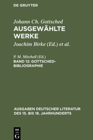 Cover of Gottsched-Bibliographie