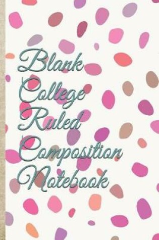 Cover of Blank college ruled composition notebook