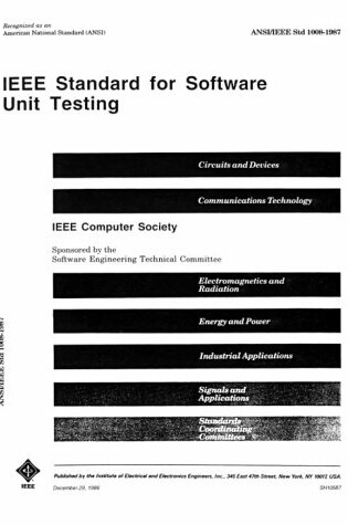 Cover of IEEE Standard for Software Unit Testing (Ansi)