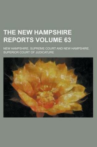 Cover of The New Hampshire Reports Volume 63