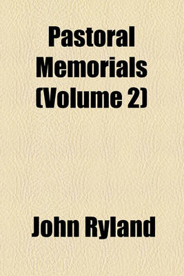 Book cover for Pastoral Memorials (Volume 2)