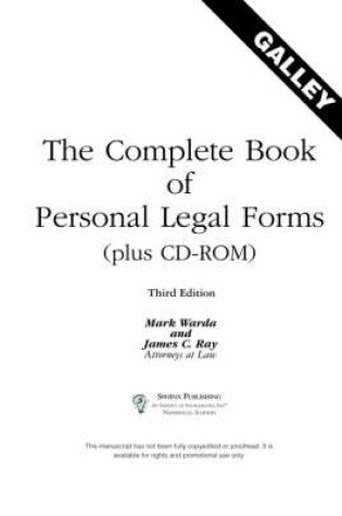 Cover of Complete Book of Personal Legal Forms