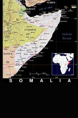 Book cover for Modern Day Color Map of Somalia in Africa Journal