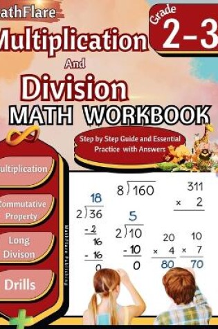 Cover of Multiplication and Division Math Workbook 2nd and 3rd Grade