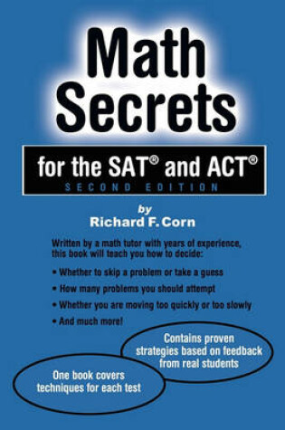 Cover of Math Secrets for the SAT and ACT