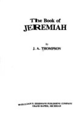 Cover of Book of Jeremiah