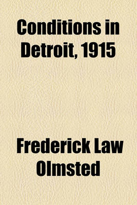 Book cover for Conditions in Detroit, 1915