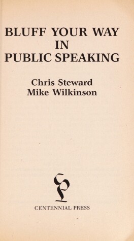 Cover of Bluff Your Way in Public Speaking