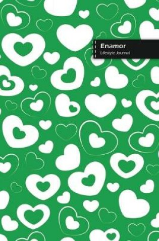 Cover of Enamor Lifestyle Journal, Blank Write-in Notebook, Dotted Lines, Wide Ruled, Size (A5) 6 x 9 In (Green II)