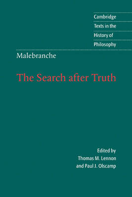 Book cover for Malebranche: The Search after Truth