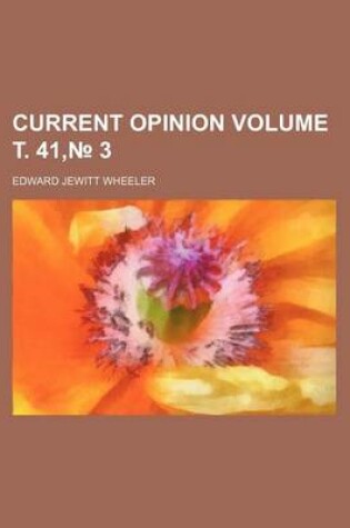 Cover of Current Opinion Volume . 41, 3