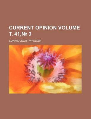 Book cover for Current Opinion Volume . 41, 3