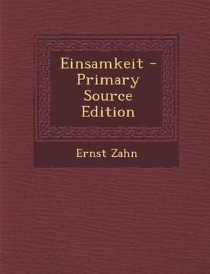 Book cover for Einsamkeit