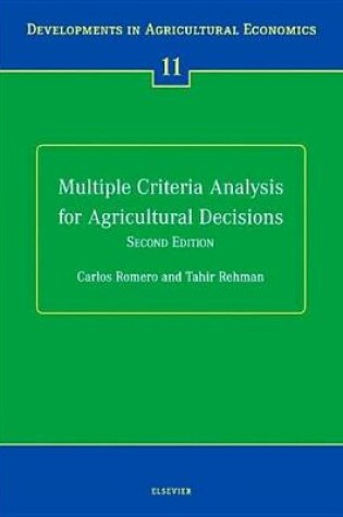 Cover of Multiple Criteria Analysis for Agricultural Decisions, Second Edition