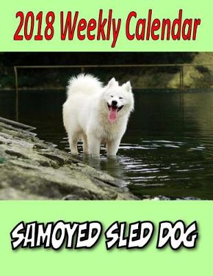 Book cover for 2018 Weekly Calendar Samoyed Sled Dog