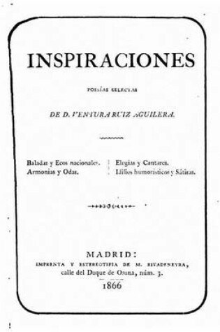 Cover of Inspiraciones, Poesias selectas