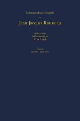 Cover of Correspondance Complete de Rousseau 10