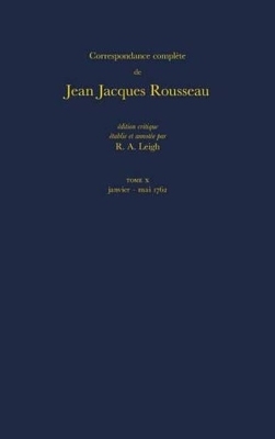 Cover of Correspondance Complete de Rousseau 10