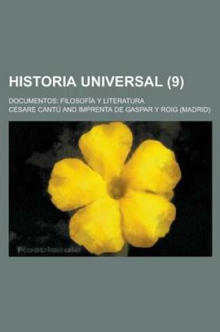 Cover of Historia Universal; Documentos
