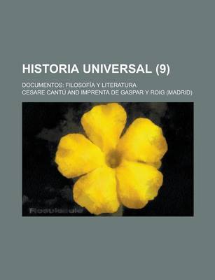 Book cover for Historia Universal; Documentos