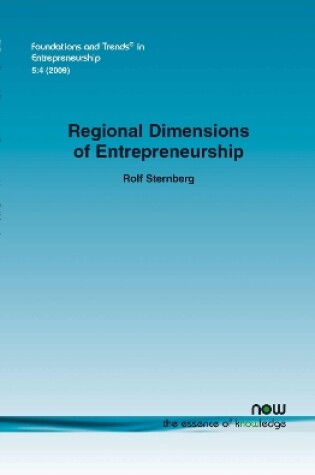 Cover of Regional Dimension of Entrepreneurship