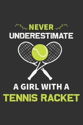 Book cover for Never Underestimate A Girl With A Tennis Racket