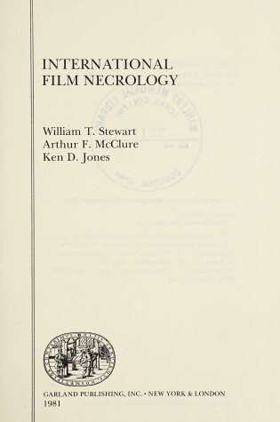 Cover of Intl Film Necrology