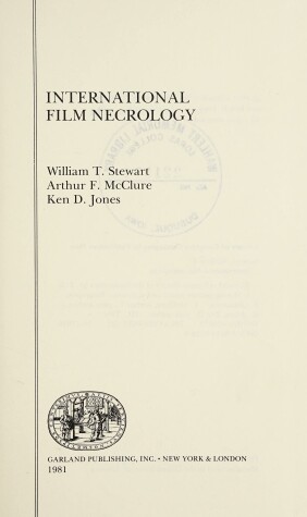 Book cover for Intl Film Necrology