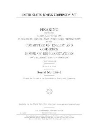 Cover of United States Boxing Commission Act